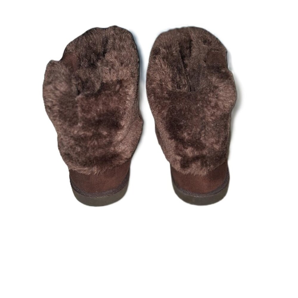 Arizona Brown Faux Suede Ankle Boots w/ Faux Fur Cuff | Women’s 7M - Picture 5 of 12